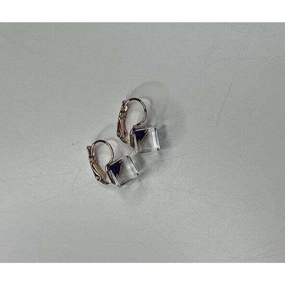 NEW Evevic Crystals From Swarovski Blue Cubed Dangle Earrings - Picture 4 of 5